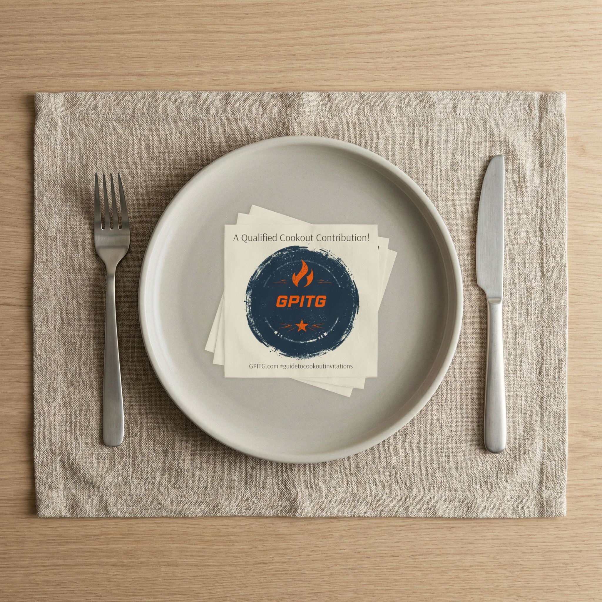 Superior Uncoined Cookout Napkins: GPITG - Committee Approved